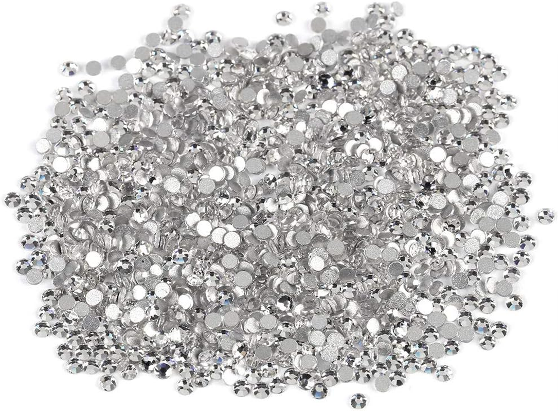 1440Pcs White Color Crystal, Glass Nail Art Rhinestones, Precise Cutting Technology Make the Smooth and Bright (Ss3(1.3-1.5Mm)) image number 6