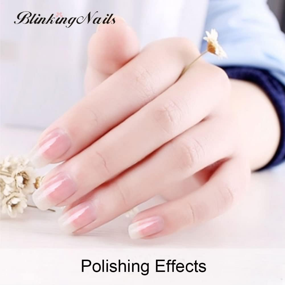 Blinkingnails Fine Nail Buffer File for Polishing,Smooth and Shiny Natural Nails,Mini Size Nail Buffer Block 300 and 6000 Grit Cushion Nail File Art Pedicure Manicure Tips Pack of 14Pcs image number 3