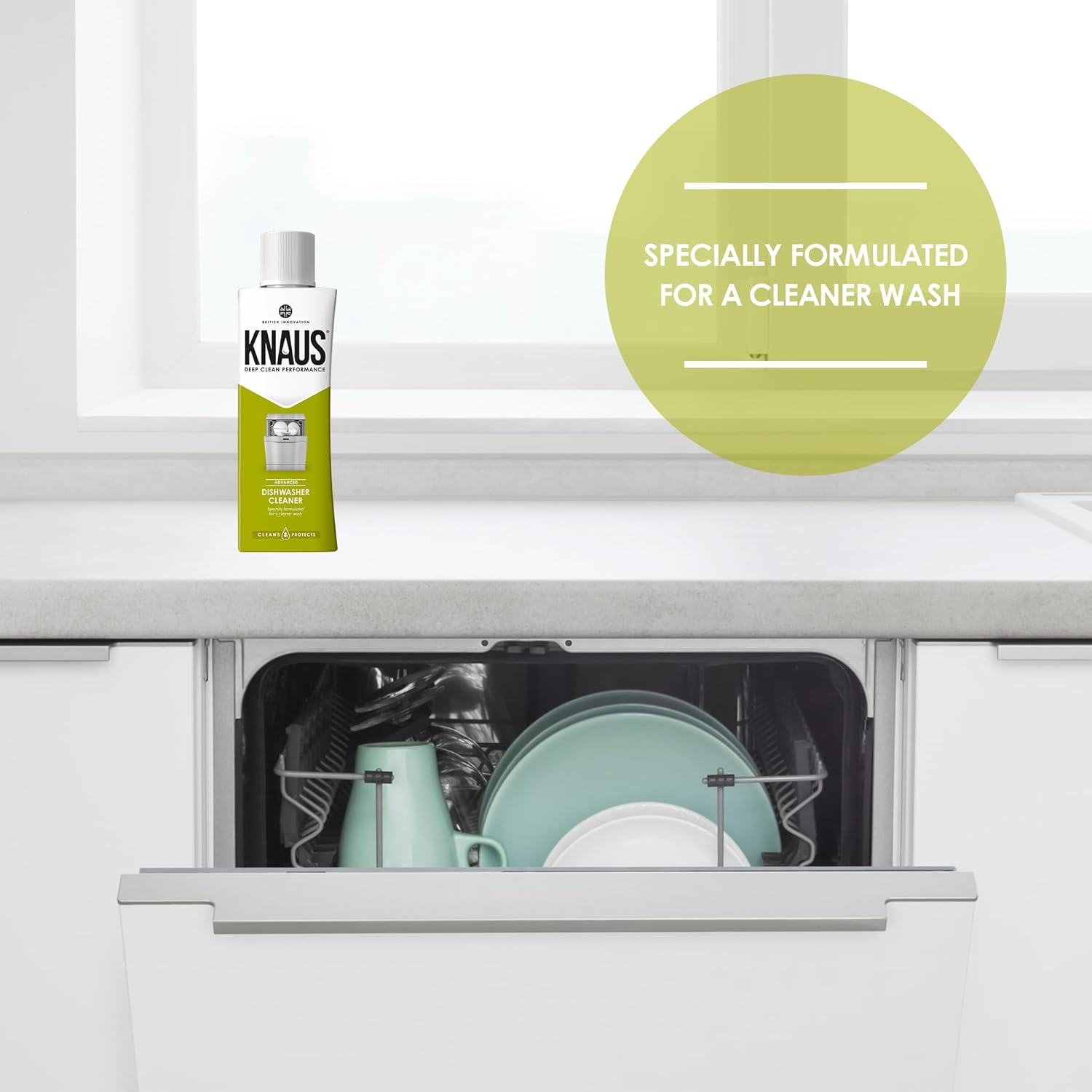 KNAUS Dishwasher Cleaner, 300Ml - High Performance Appliance Cleaner, Removes Grime & Limescale, Deep Cleans to Degrease and Deodorise Your Dishwasher image number 3