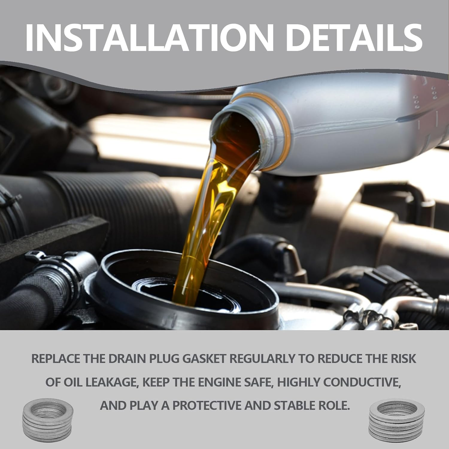 6Pcs Transmission Fluid & 6Pcs Rear Differential Oil Drain Plug Washer Gasket Seal - 20Mm+18Mm Replacement for Honda Acura Civic Accord Odyssey CRV Pilot Fit, OEM PN Part# 94109-2000 & 90471-PX4-000 image number 6