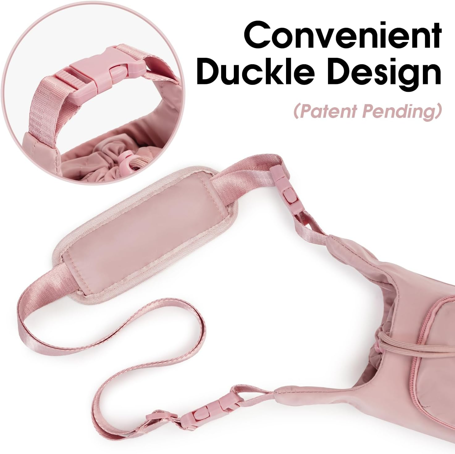 Ceneda Water Bottle Carrier Bag with Phone Pocket 32Oz 40Oz Tumbler Insulated Water Bottle Holder with Adjustable Shoulder Strap Carrier Sling Bag (Pink) - Beige image number 6