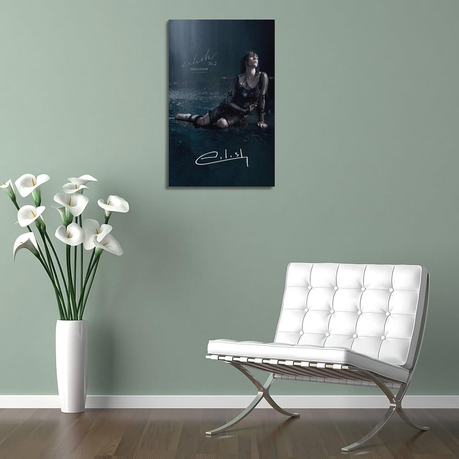 Wall Art Billie Music Eilish Poster Poster Canvas Painting Wall Art Picture Home Decor Print for Bedroom Living Room Dorm Study Bar Office 08X12Inch(20X30Cm) image number 3