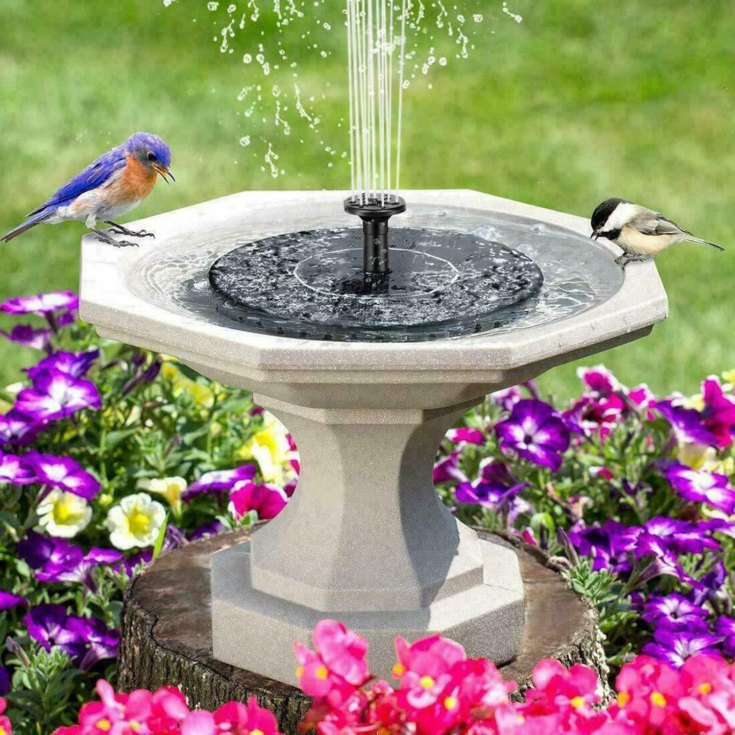 Solar Fountain Water Pump 180L/H Garden Decor Floating Pool Fountain for Bird Baths, Ponds, Patios, and Pools image number 1