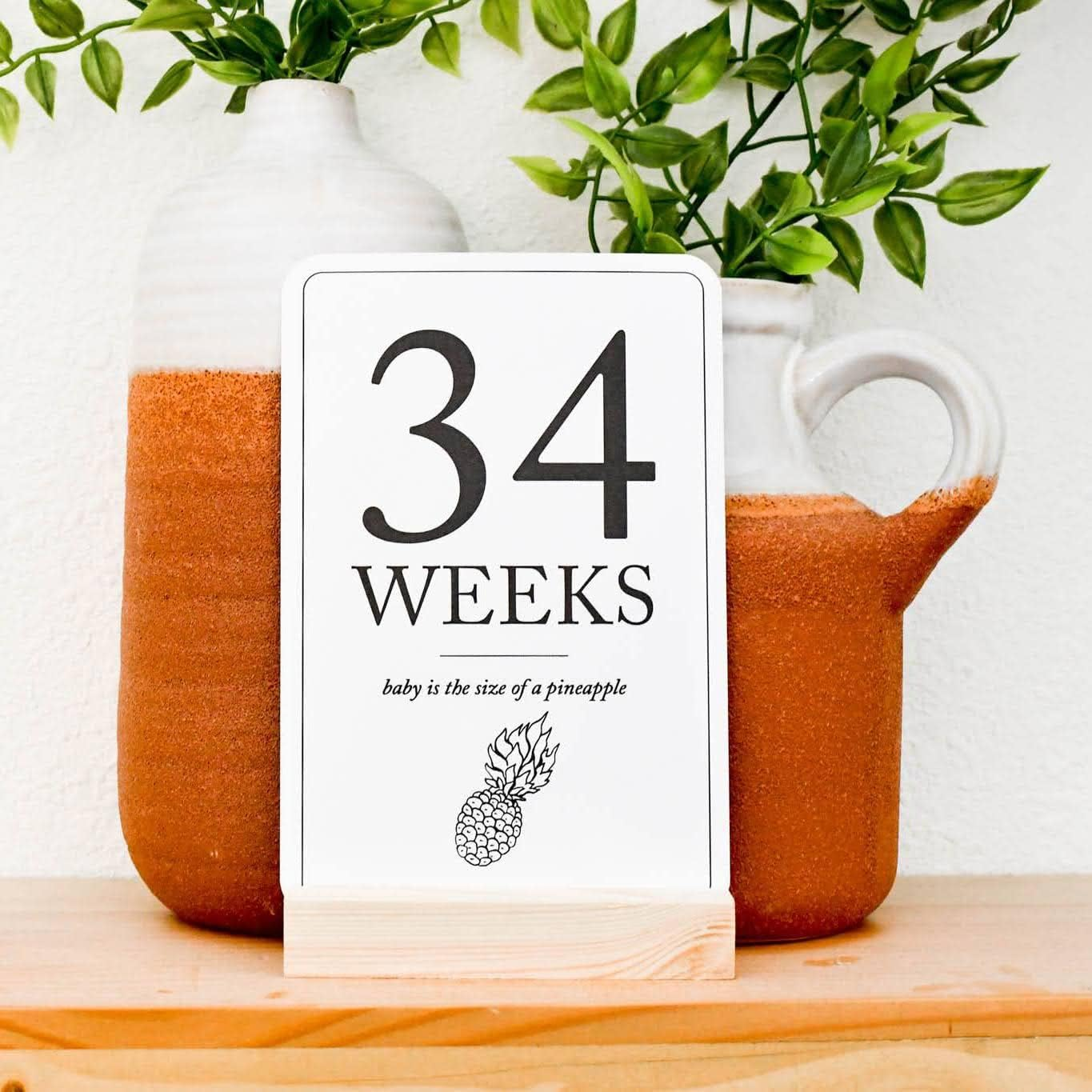 Baby Milestone Cards (19+11) by Duncan & Stone - Birth Announcement Sign for New Baby Gifts - Weekly Milestone Props for Parents W/Hello World Newborn Sign Card & More image number 6