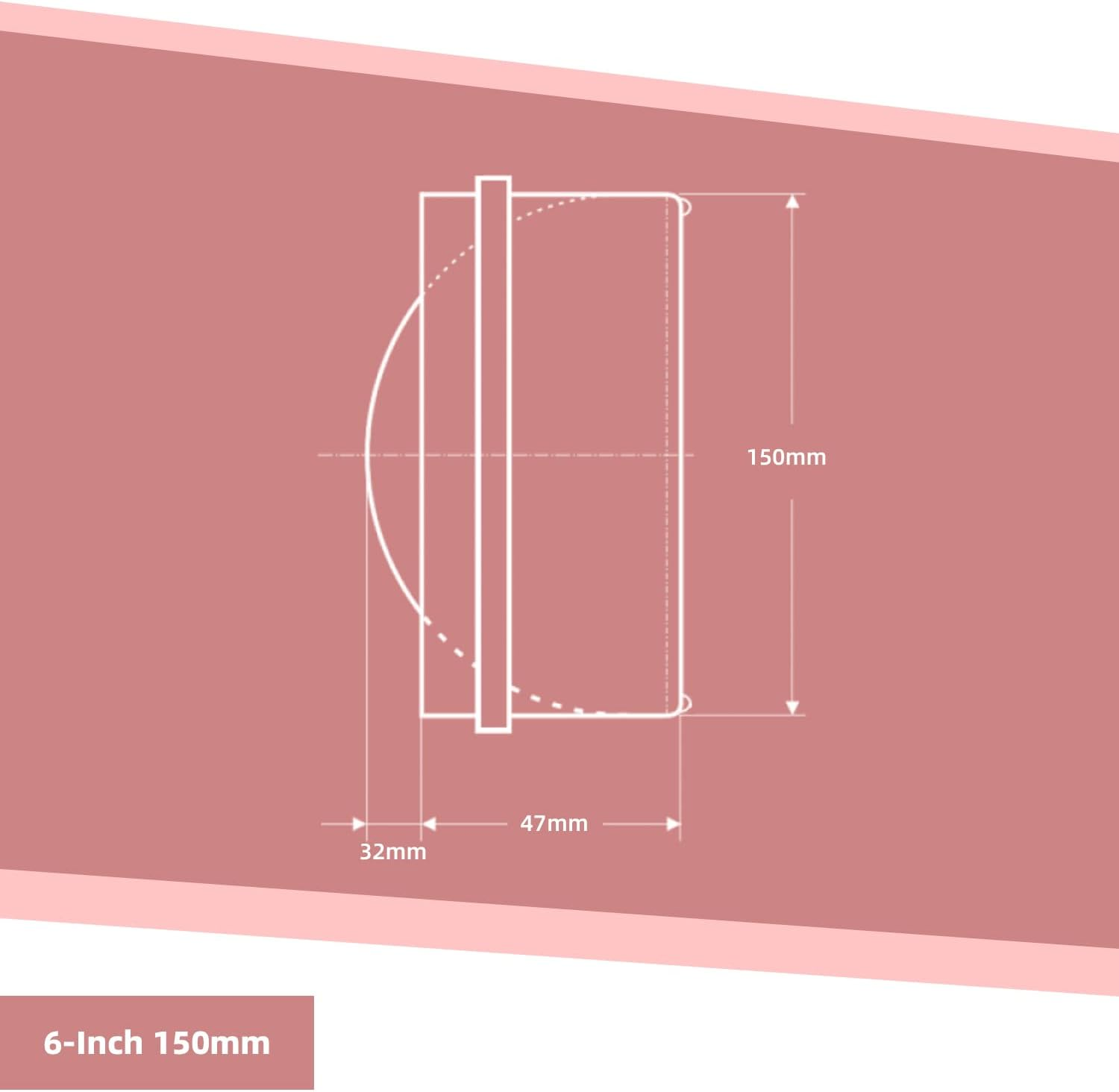Wecooper 150Mm - 6 Inch Connector with Backdraught Shutter, Non-Return Damper Flap to Connect Duct Pipe or Flexible Hose Pipe image number 6