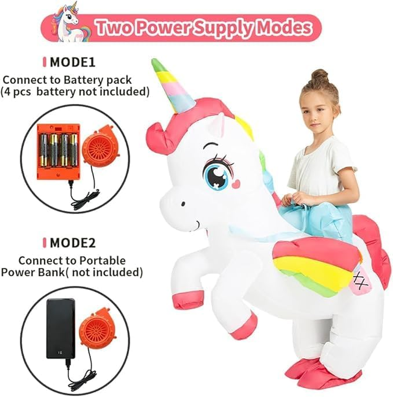 Inflatable Unicorn Costume for Funny Inflatable Costume for Men Women Blow up Costume Halloween Party Cosplay image number 5