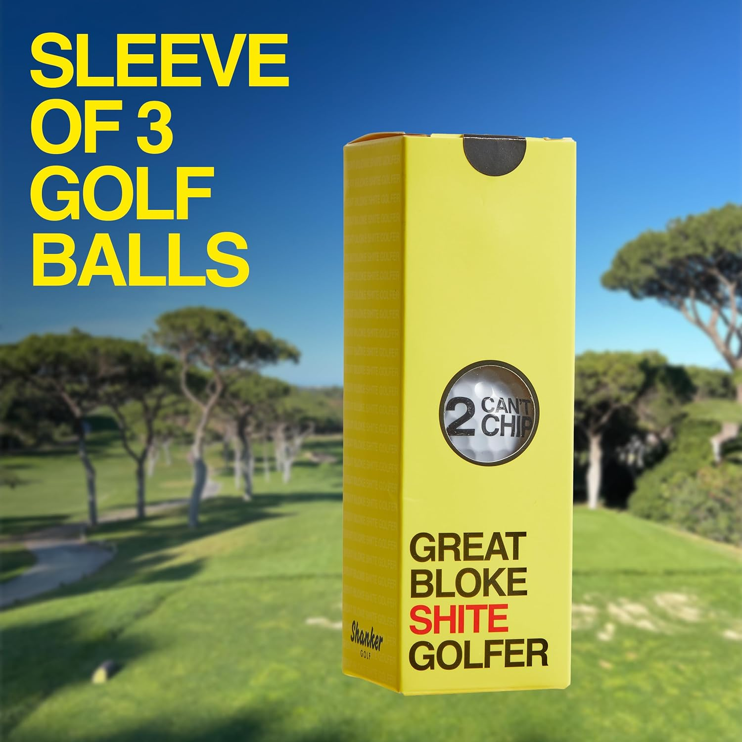 Shanker Golf Balls Gift Set - Shite Golfer Starter Pack - Sleeve of 3 Balls, Ball Marker & Wooden Tees Set - Perfect Funny Gift for Golfers - Funny Rude Horrible Golf Balls Set - Novelty Golf Gift image number 2