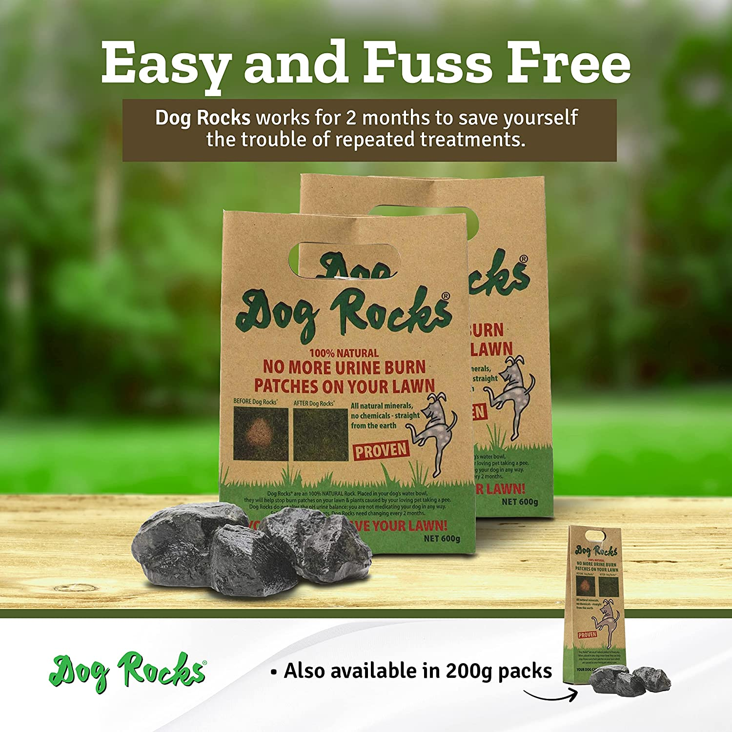Dog Rocks, Prevents Grass Burn Marks Naturally, 600G, Each Bag Lasts 6 Months, 2 Bags image number 4