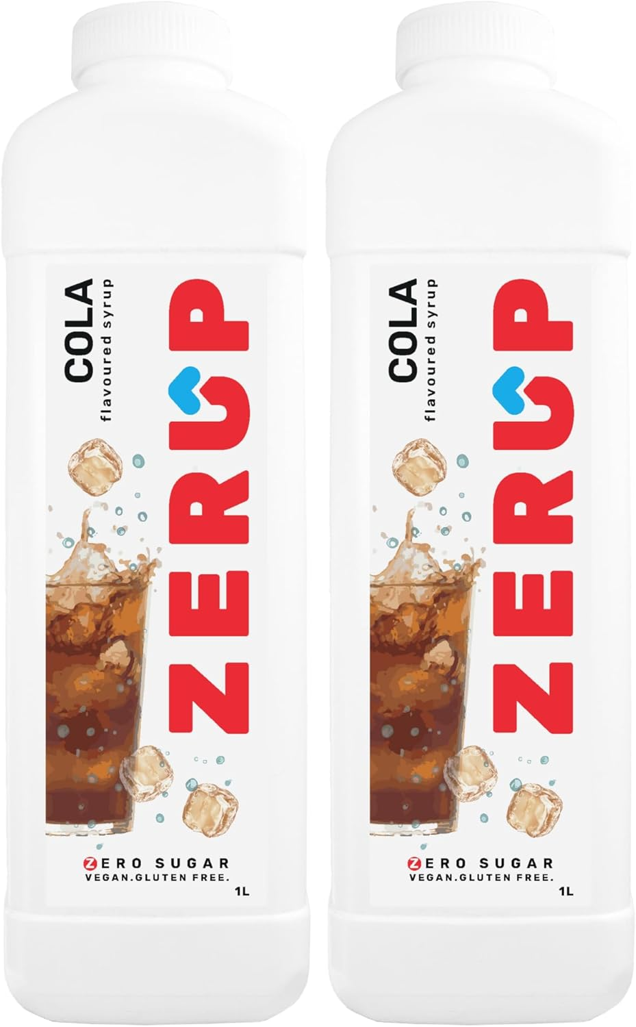 Zerup Zero Sugar Cola Flavoured Syrup 2 X 1L Bottles, Sugar Free Syrup, Cola Flavour Drink Mix, Low Calorie Flavourings for Milk Shakes, Cocktails, Teas, Gluten Free, Keto Friendly, Halal image number 3
