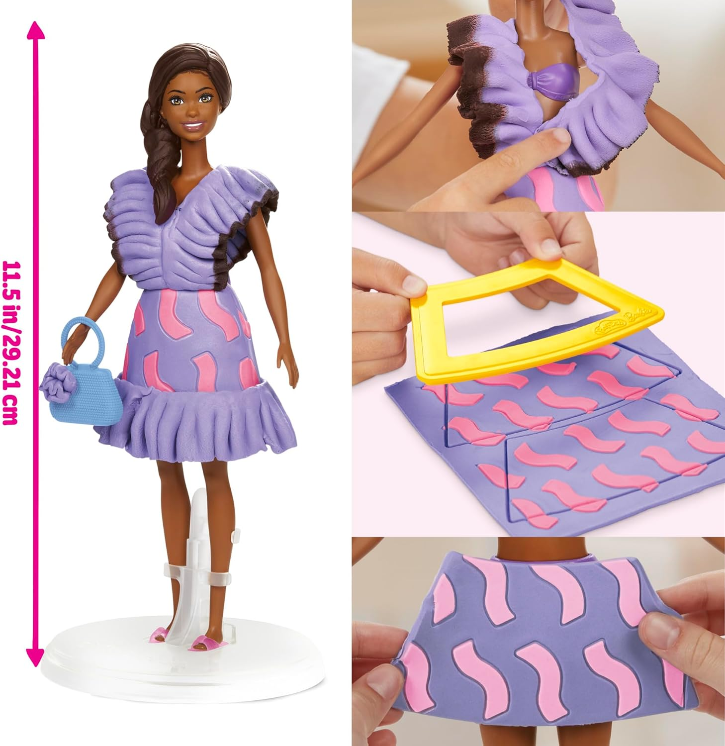 Play-Doh Barbie Ruffles & Braids Doll Set image number 1