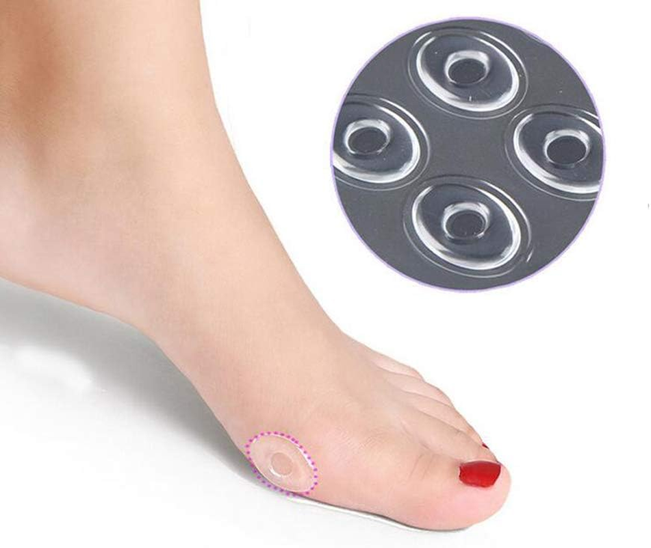 6 Sheets/36 Pcs Transparent Oval Gel Foot Corn Rings Silicone Callus Cushions Soft Sticky Foot Protector Corn Pads Toe Pads Self Adhesive Back Heel Sticker Shoes Sticker image number 2