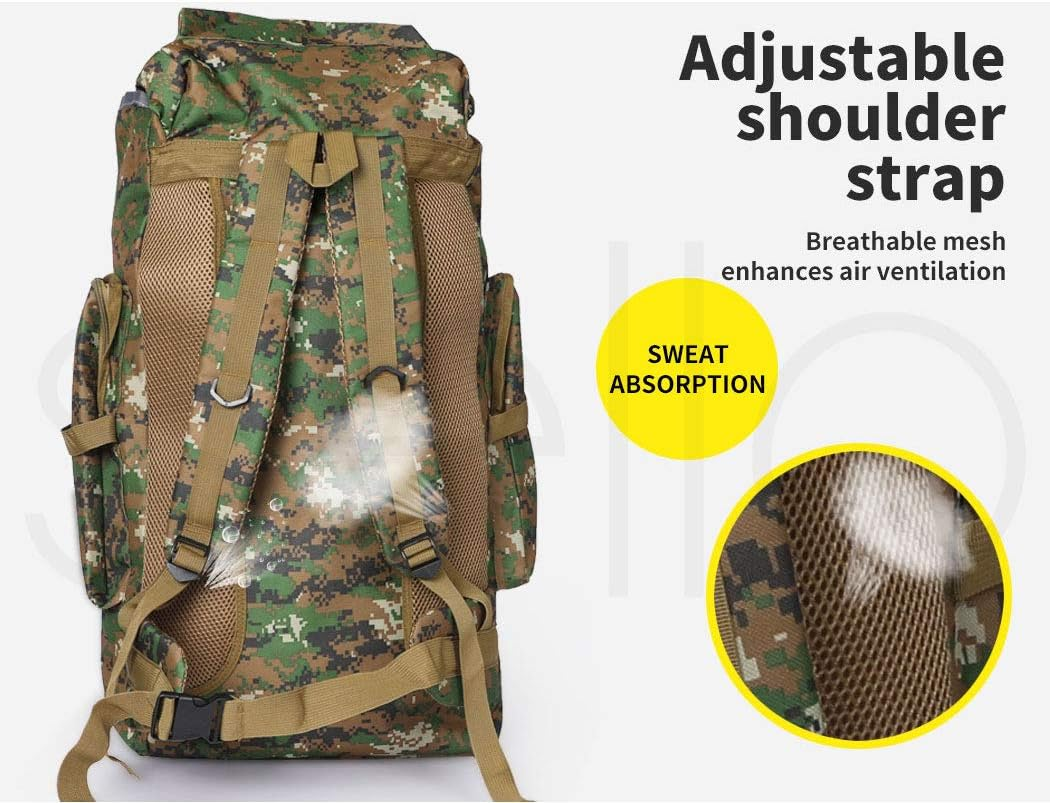 Slimbridge Rucksack Hiking Camping Outdoor Trek Military Tactical Backpack, Green, 80 Litre Capacity