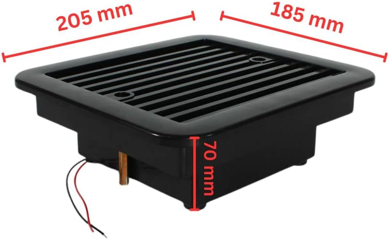 Marvix 12V Extractor Air Vent Side Ventilation Fan Black Electric Exhaust 205 X 185Mm for Caravan, Motorhome, Campervan image number 6
