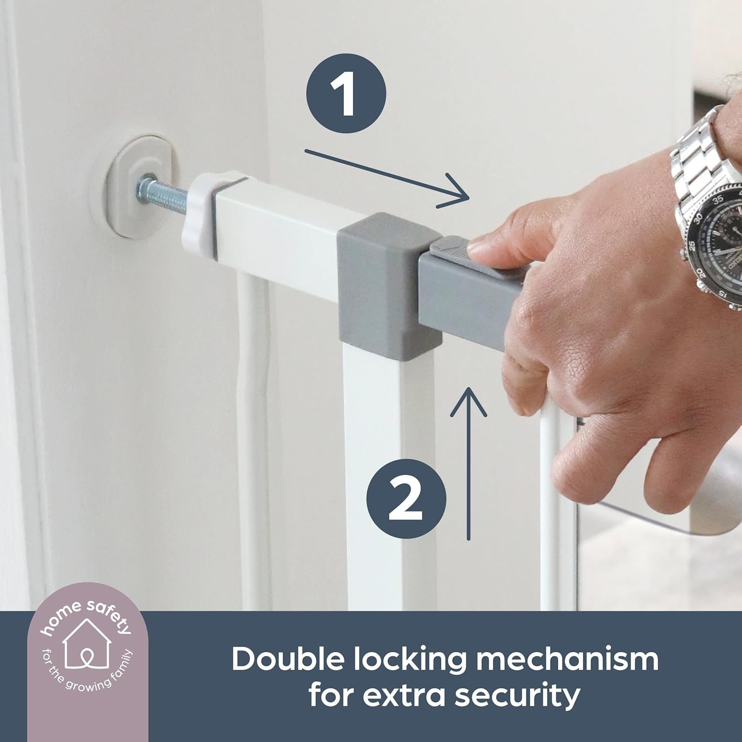 Dreambaby Clear Panel Low-Step Baby Security Gate, Fits Openings 75-81Cm, 76Cm Tall image number 5