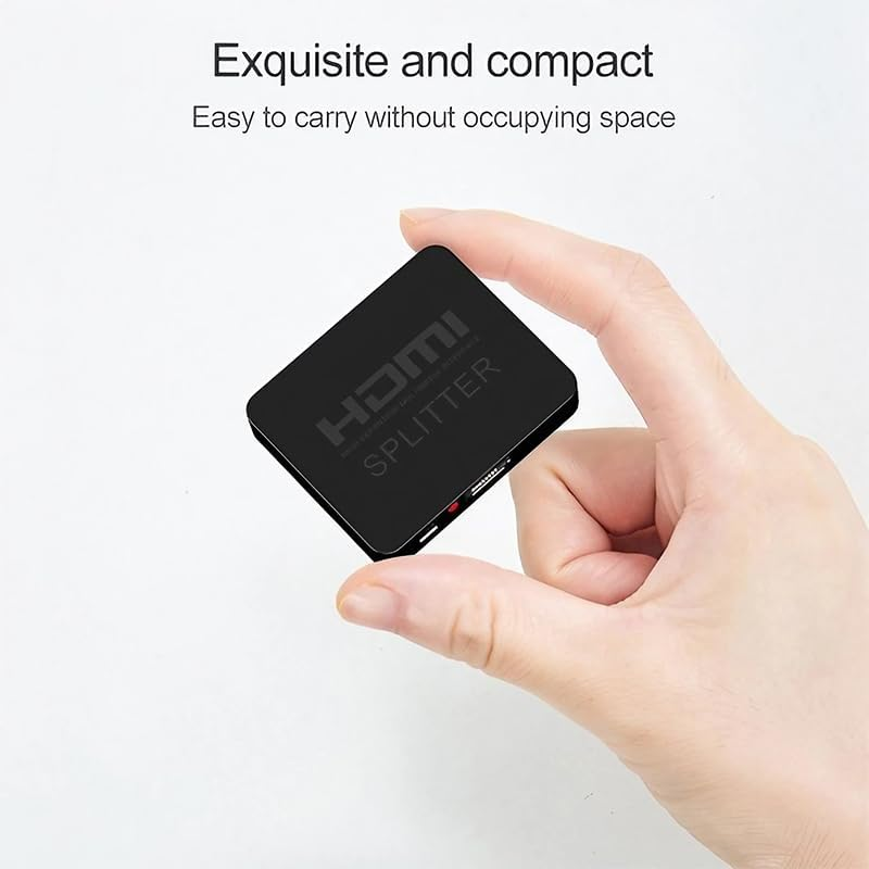 Premium HDMI Splitter 1 in 2 Out, 1080P 4K HDCP Stripper, Signal Amplifier, Supports 3D, Blu-Ray, and DVD image number 6