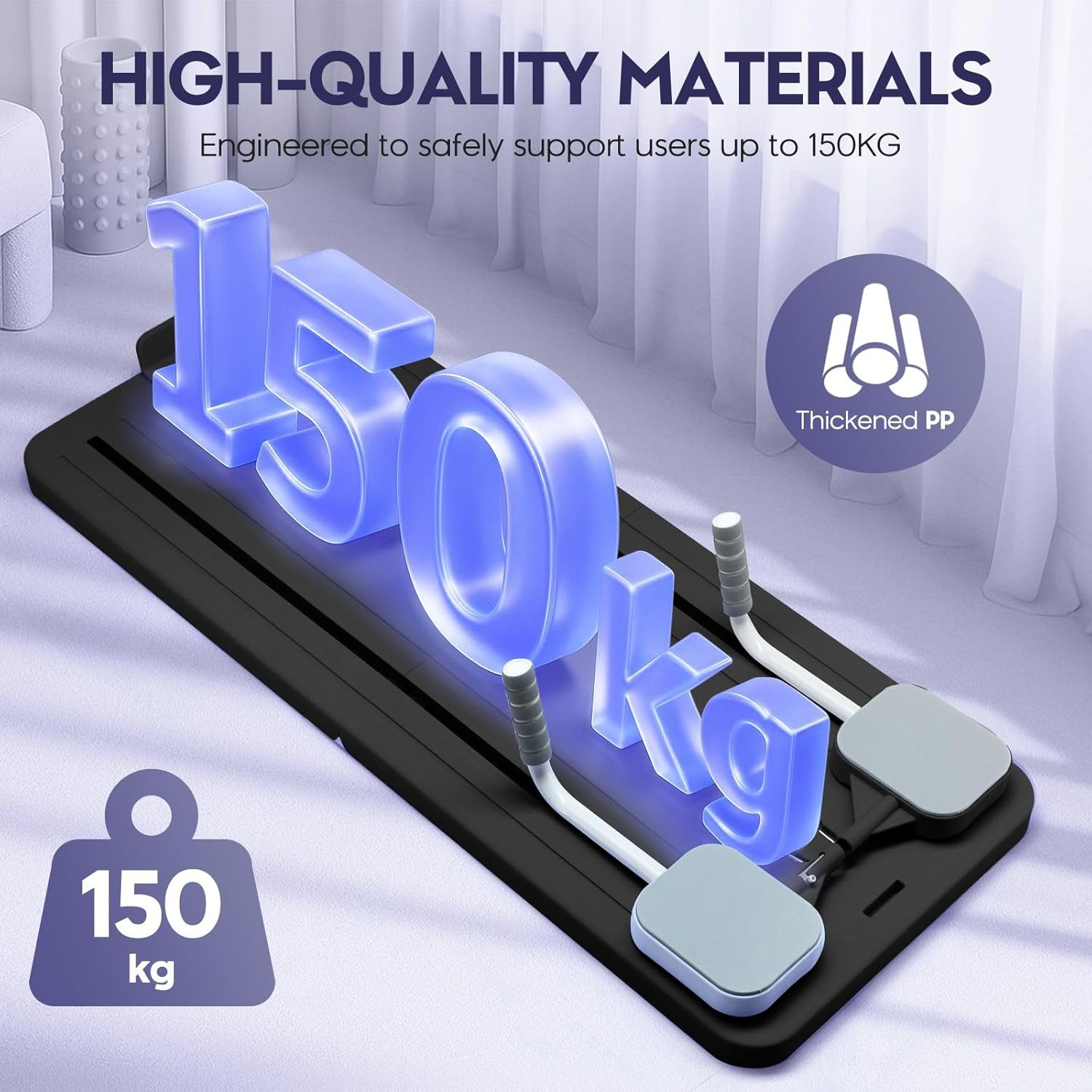 GENKI Pilates Board - Pilates Reformer Set, Portable and Foldable Pilates Board for Home Workout, Reformer Abdominal Ab Core Trainer Machine for Women, Pilates Reformer Machine for Home Exercise image number 6