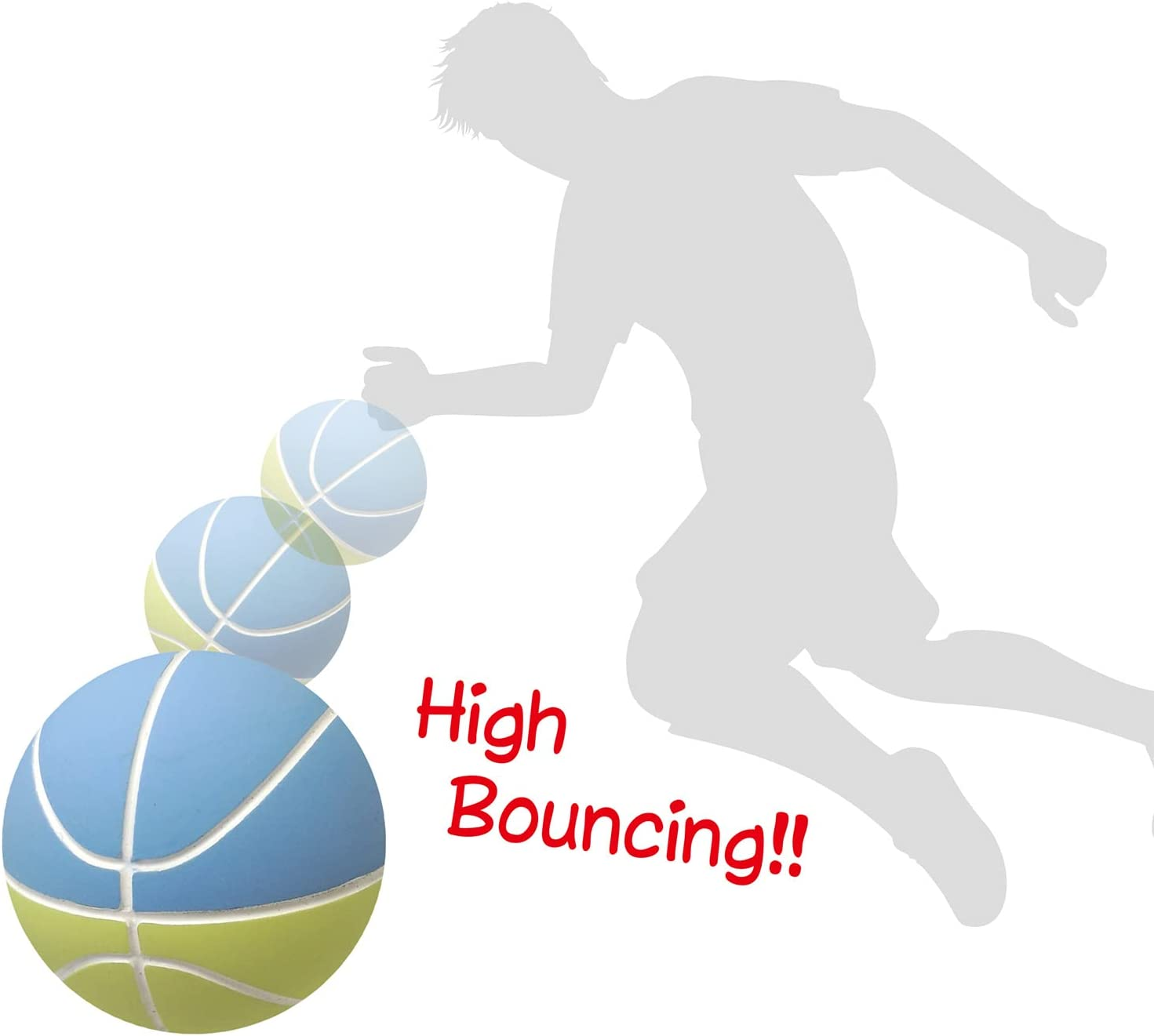 [6Pcs Pack, Random Color] Kenisy down Ball | Australian Handball | Kid Bouncy Balls 60Mm Mixed Color Party Game Bag Filler for Children | down Ball Set image number 4