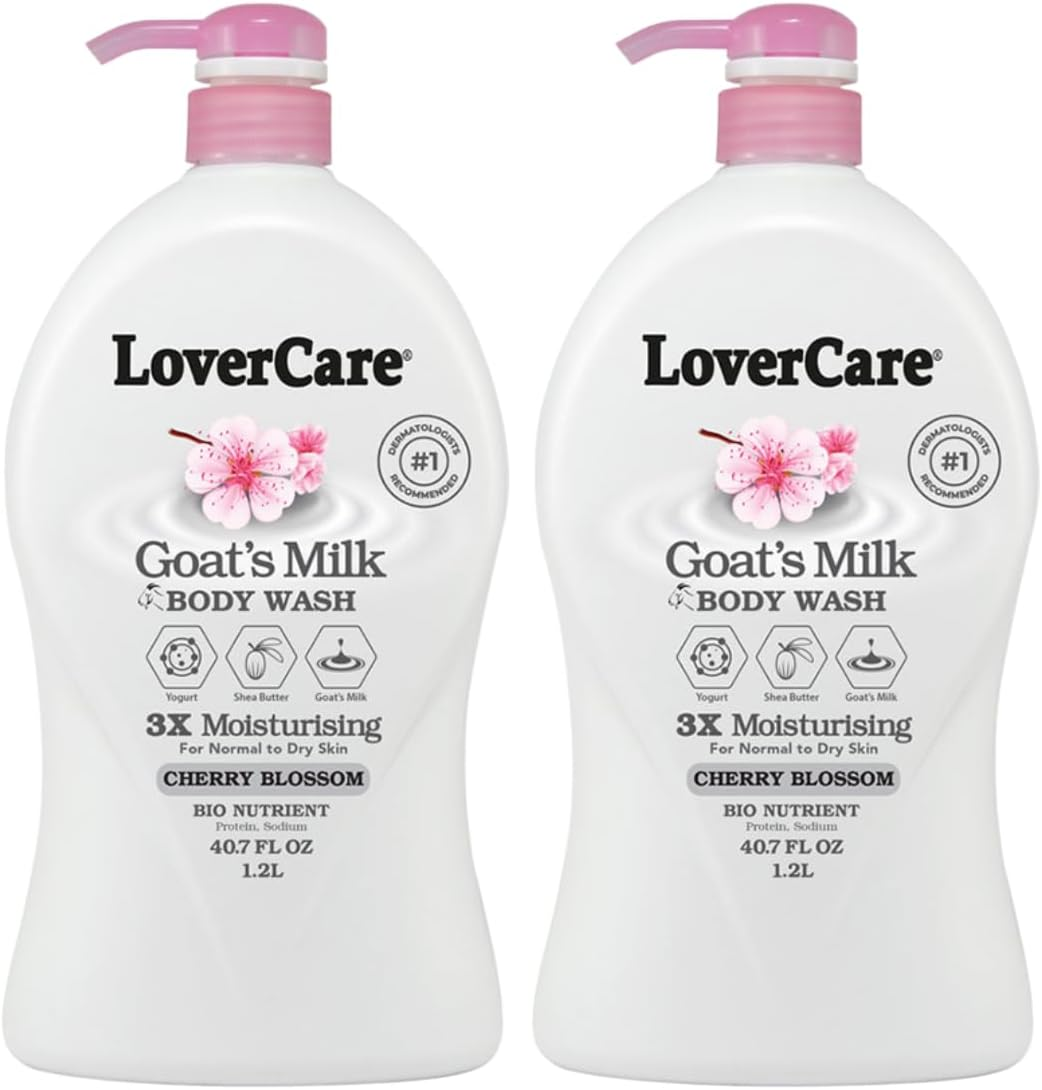 Pack of 2-Lovercare Goat'S Milk Body Wash 1200Ml CHERRY BLOSSOM image number 4