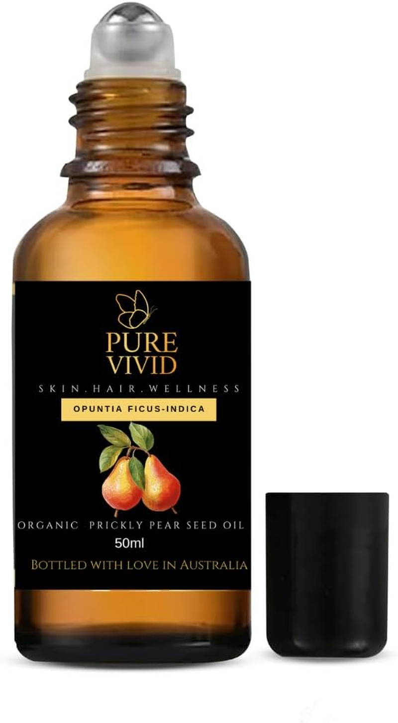 ORGANIC PRICKLY PEAR SEED OIL 50Ml | Roll on Glass Bottle |- Cold-Pressed for Face, Hair, Skin, and Body - Deep Moisturizing Prickly Pear Seed Oil for Dry Oils Skin and Natural (50 Ml) image number 4