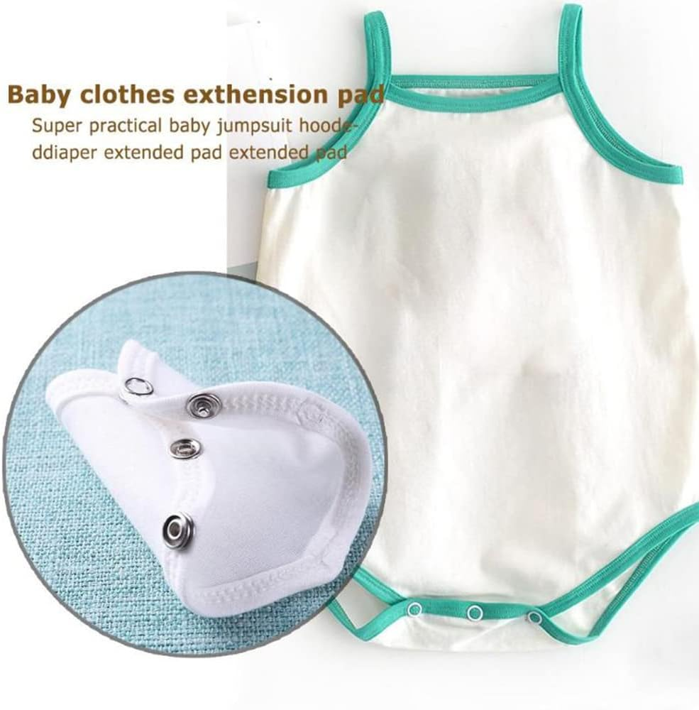 6Pcs Vest Extenders Extension Toddler Infant Romper Bodysuit Cloth White Set image number 1