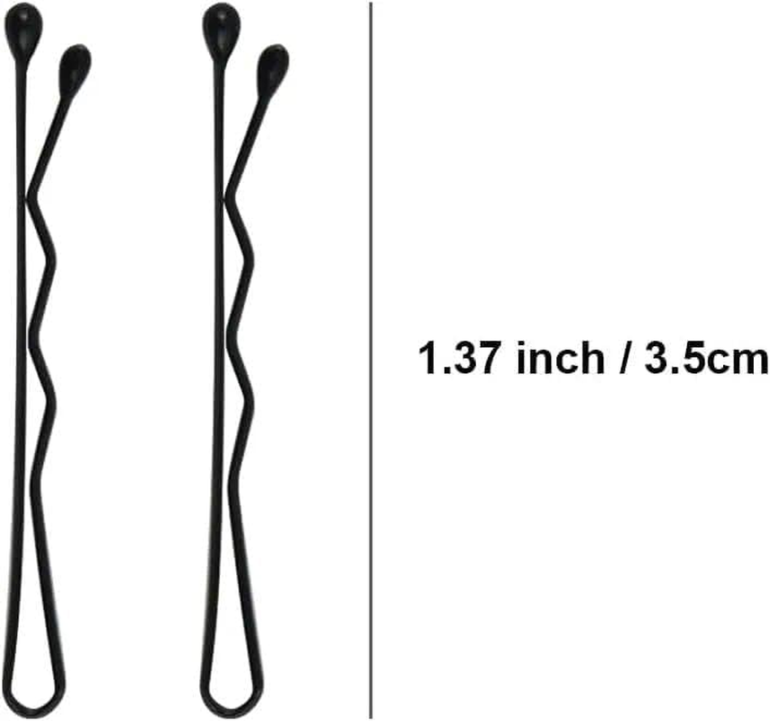 Mini Black Bobby Pins 1.38 Inch with Cute Storage Case, Hair Styling Accessories for Women and Girls - Tisuff image number 2