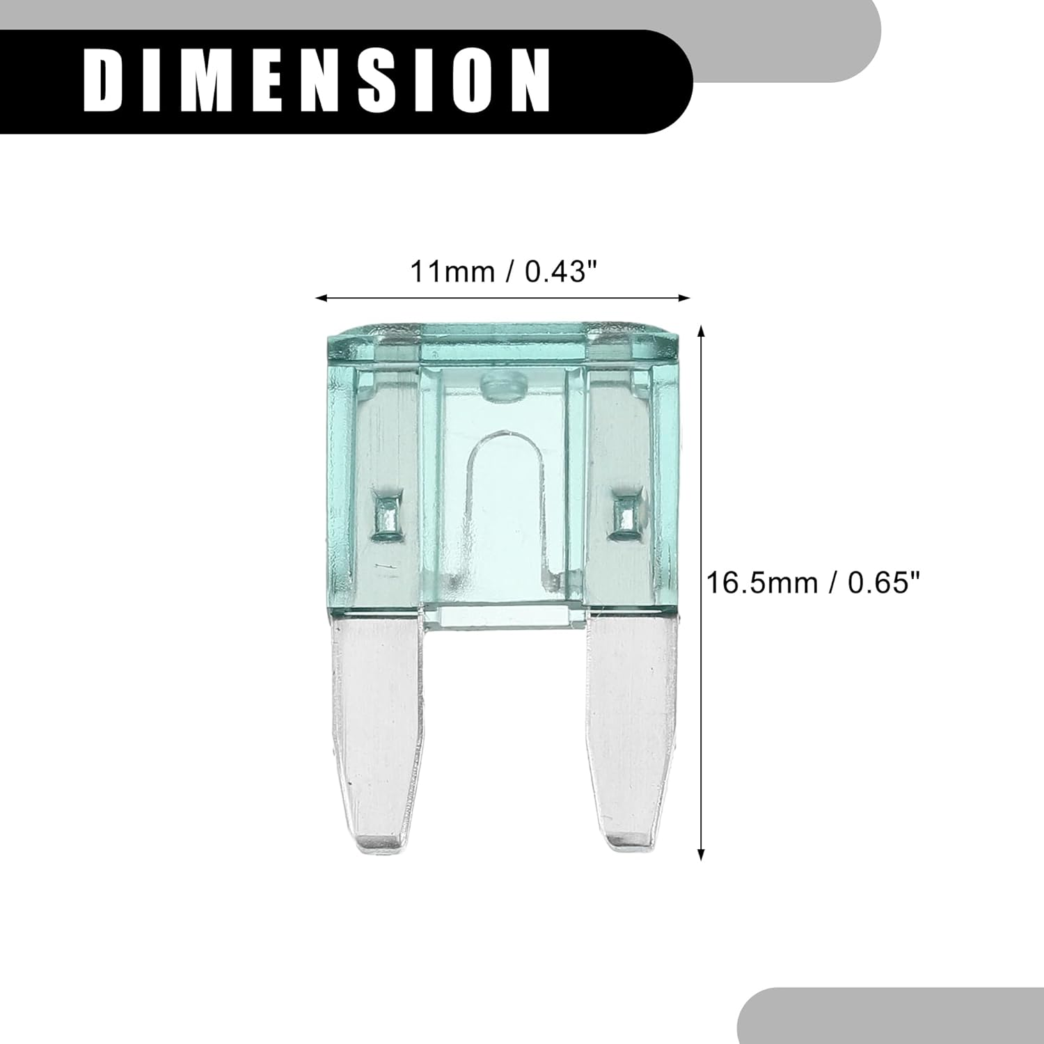 X AUTOHAUX 50 Pcs Mini 1AMP APM/ATM Universal Car Fuse Blade Style Fuses Short Circuit Protection - Automotive Car Boat Truck SUV RV - Plastic Metal Green image number 5