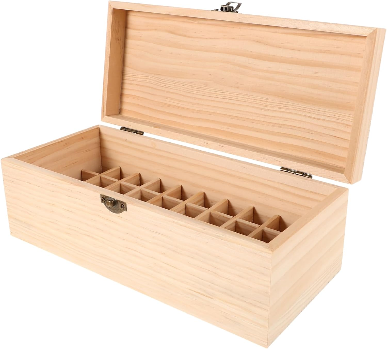 VALICLUD Wooden Essential Oil Storage Box 40-Grid Organizer Case Aromatherapy Bottle Display Stand for Home Use Cosmetic Perfume Holder image number 5