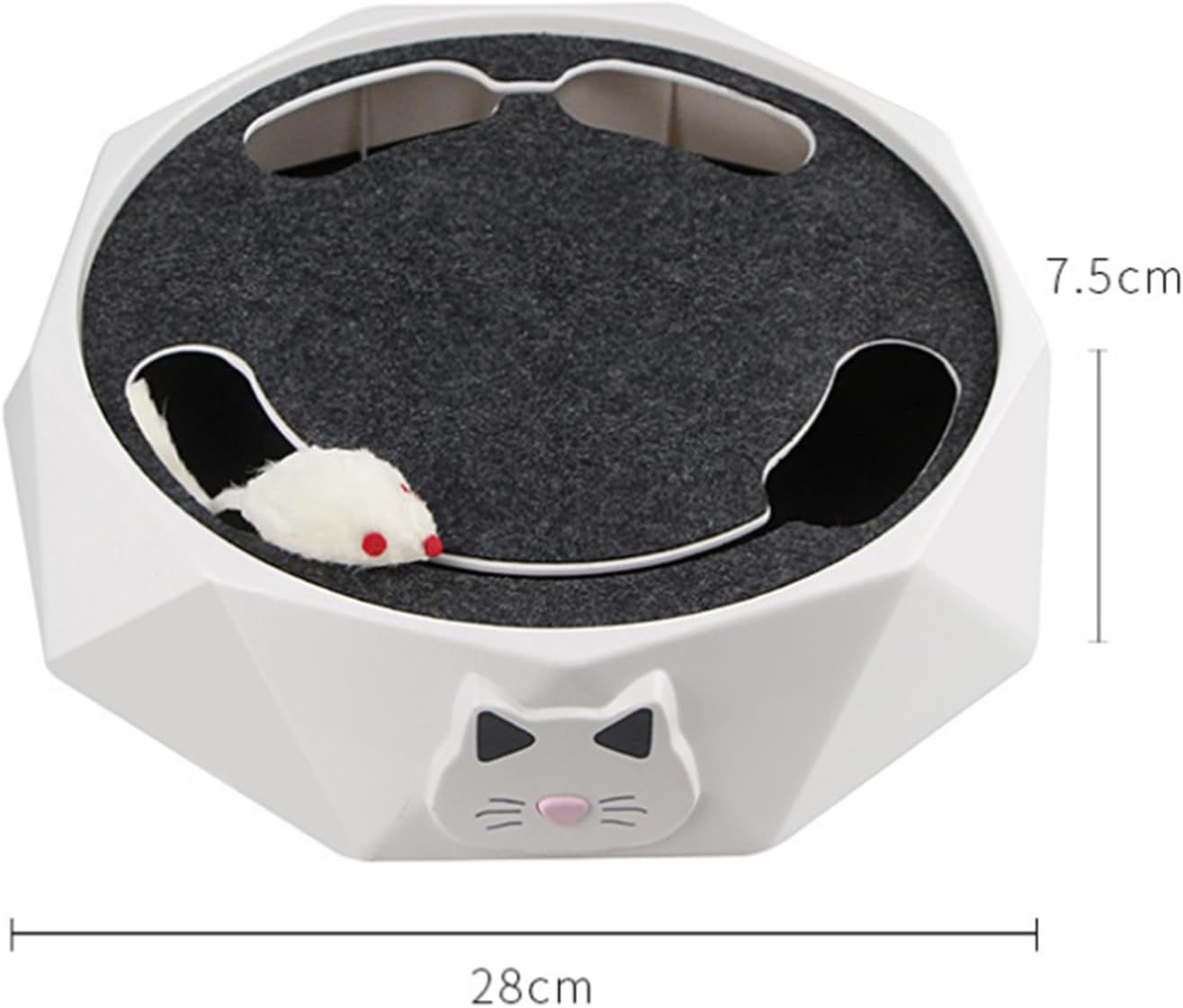 EVTSCAN Interactive Cat Turntable Toy, Supports Two Aadjustable Speeds, Automatic Puzzle Catch Mouse Play Cat Toy, for Pet Supplies image number 3