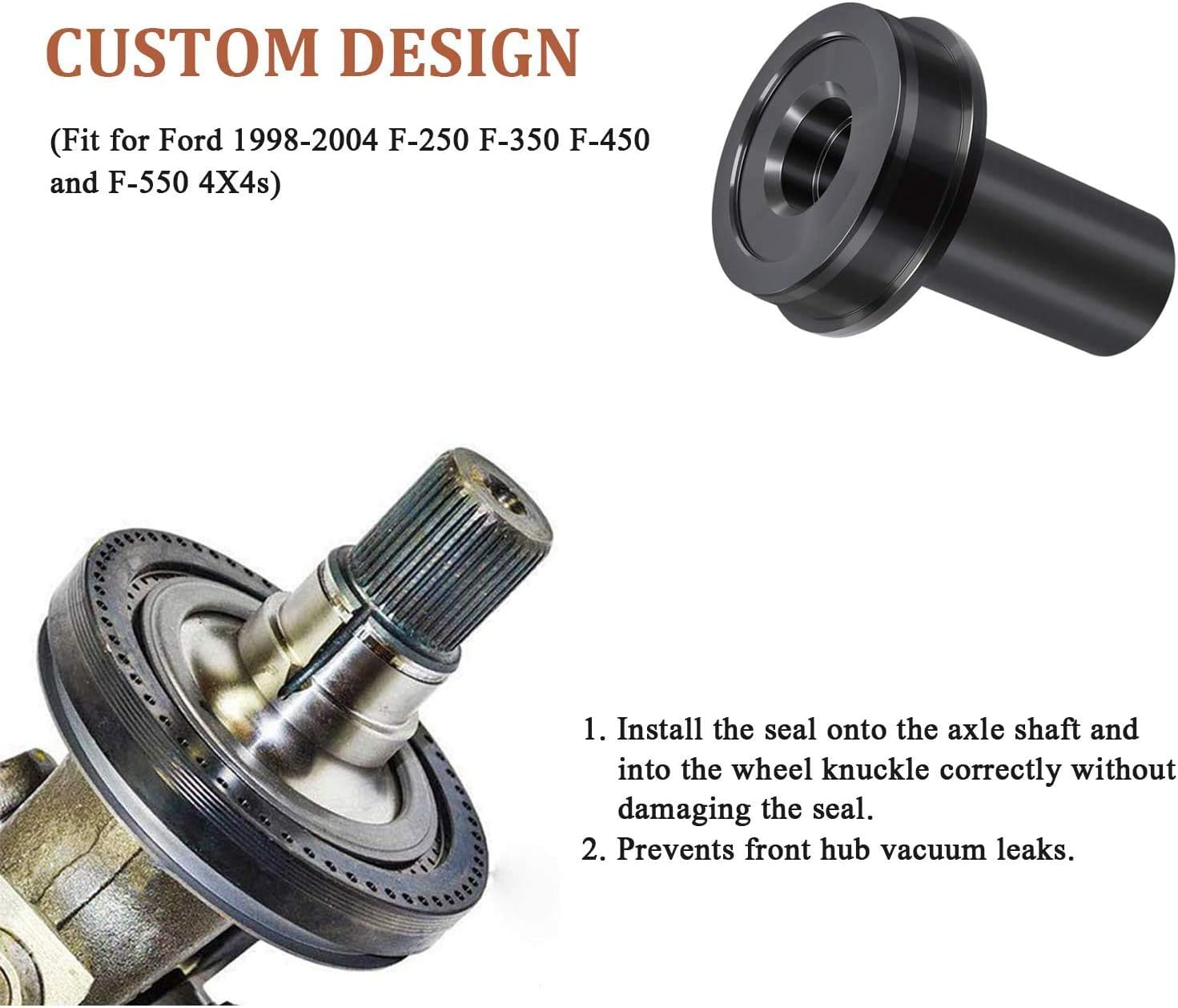 Yoursme Wheel Knuckle Vacuum Oil Seal Installer Axle Tools for Ford 1998-2004 F-250 F-350 F450 F550 image number 6