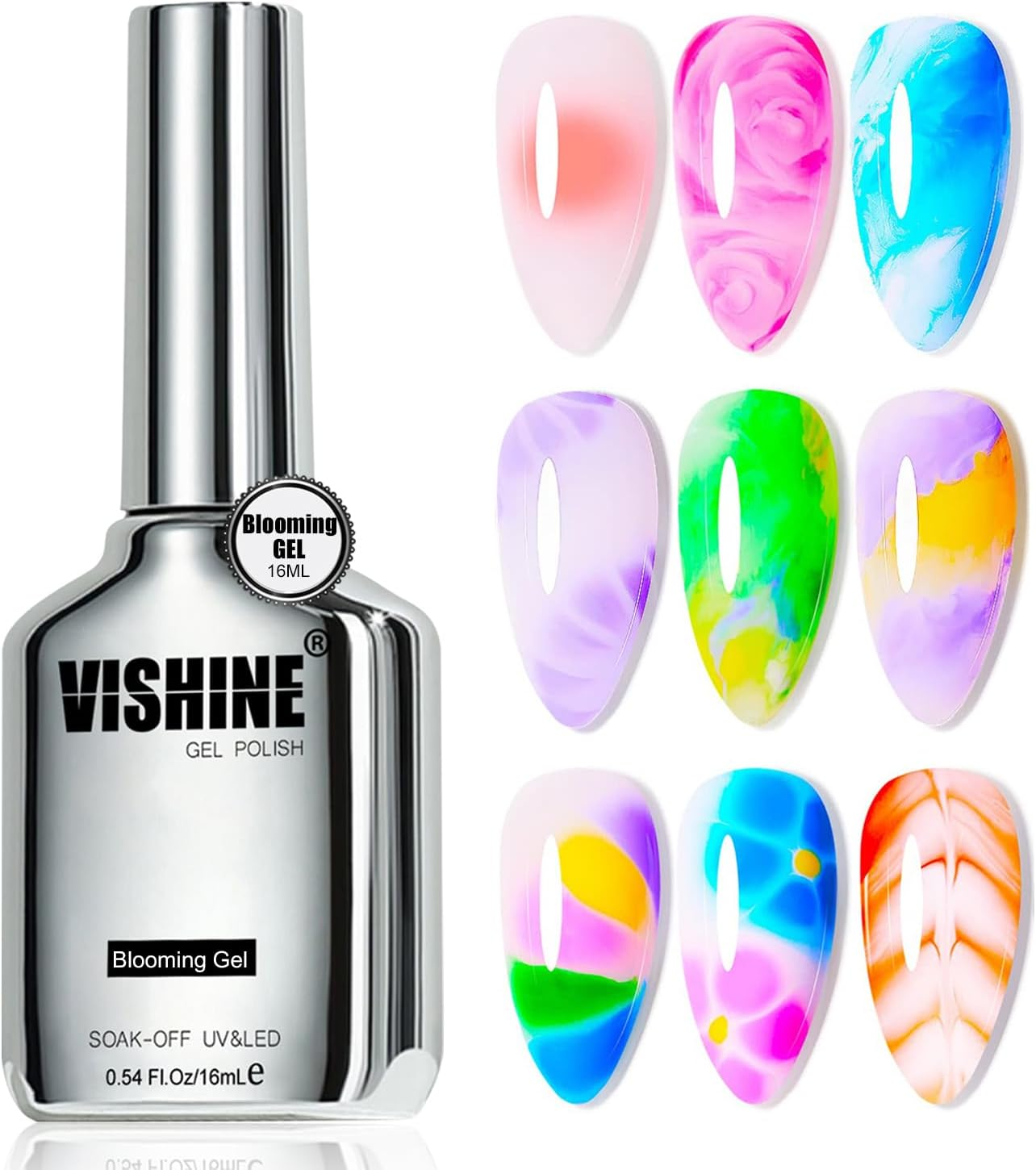 Vishine 16Ml Gel Polish Gel No Wipe Top Coat - Ultra Glossy Shine Finish and Long Lasting, Soak off Nail Lamp Gel, 0.54 Oz