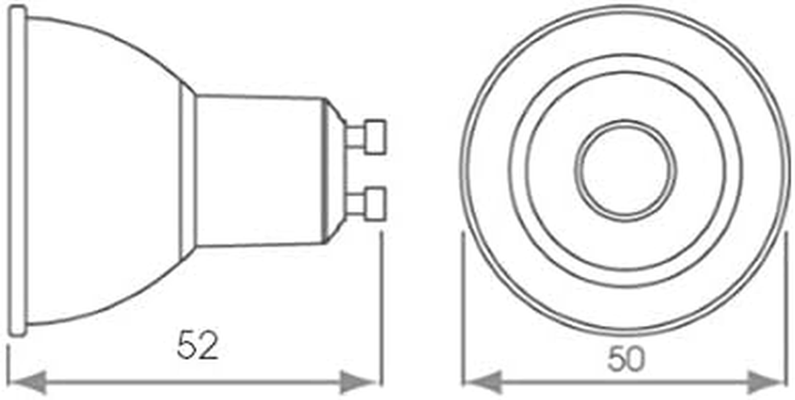 CYLED Gu10 5W Cob Led Dimmable Lamps, 50W Halogen Lamp Equivalent, 450Lm, Warm White, 3000K, 45 Beam Angle, Led Spot Light Bulbs,Pack of 10 Units image number 1