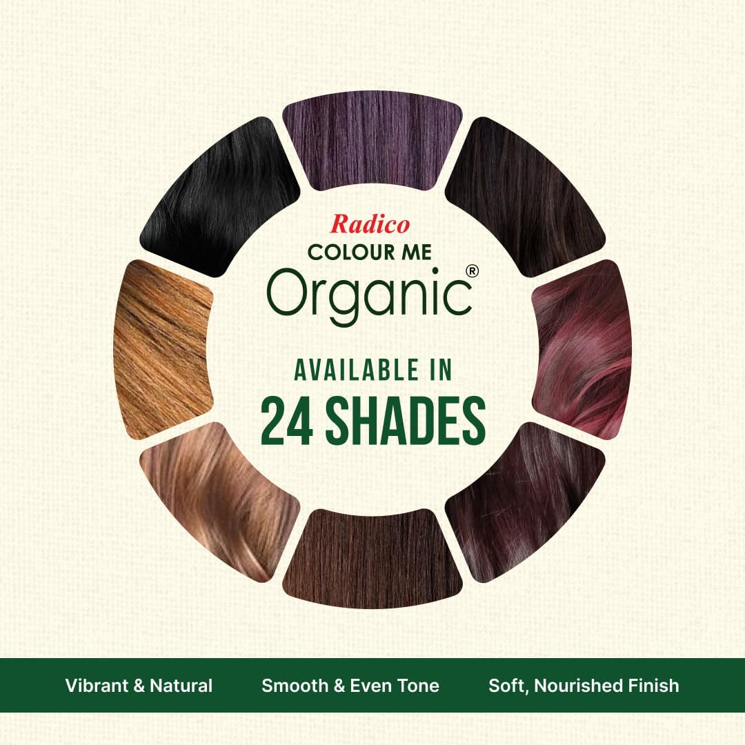 Radico Colour Me Organic Hair Colour Powder, Copper Brown, 100 Grams image number 4