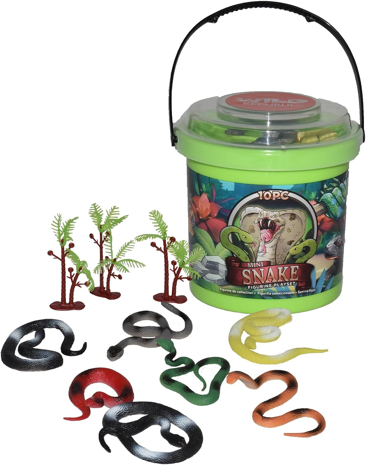 Wild Republic Animal Mini Bucket, Toy Figurines, Kids Gifts, Zoo Party Supplies, Zoo Animals, 15 Piece Playset image number 6