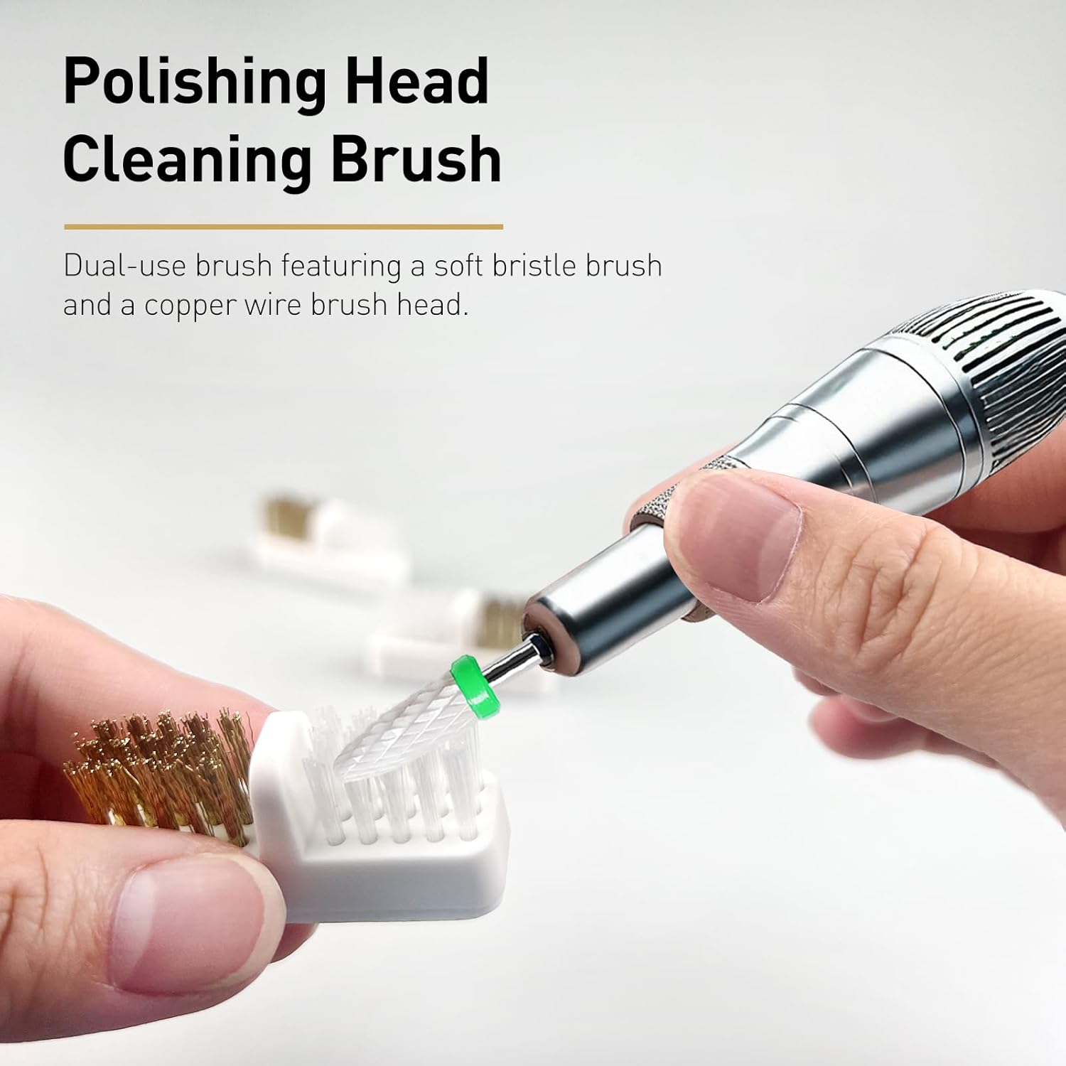 Jaasuee Nail Drill Bit Wire Cleaner Brush, 5-Piece Nail Art Cleaning Tool Set for Salon and Home Use, Nail Polish Cleaning Brush image number 2