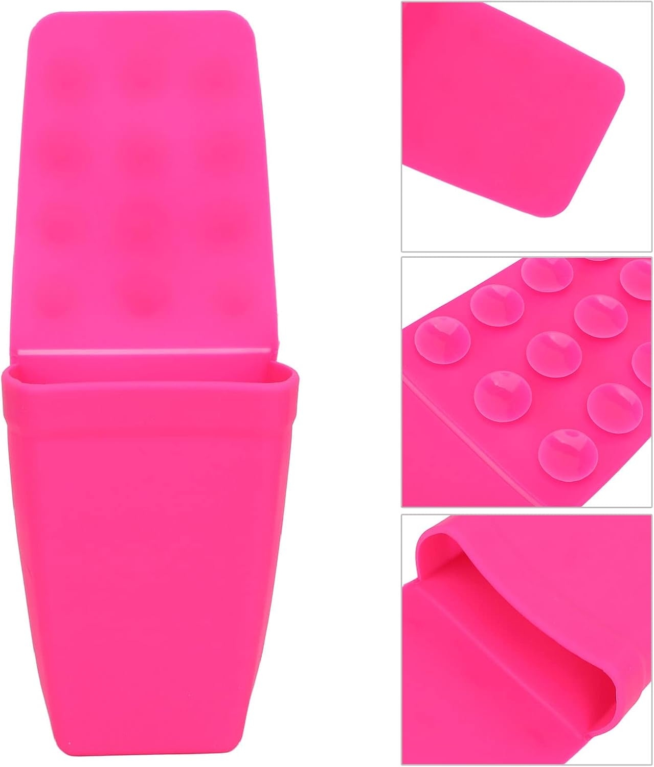 Professional Silicone Heat Resistant Mat Pouch for Hair Straightener, Portable Travel Mat and Cover for Curling Iron, Flat Iron, Silicone Mat Pouches for Hot Hair Styling Tools (Pink) image number 3