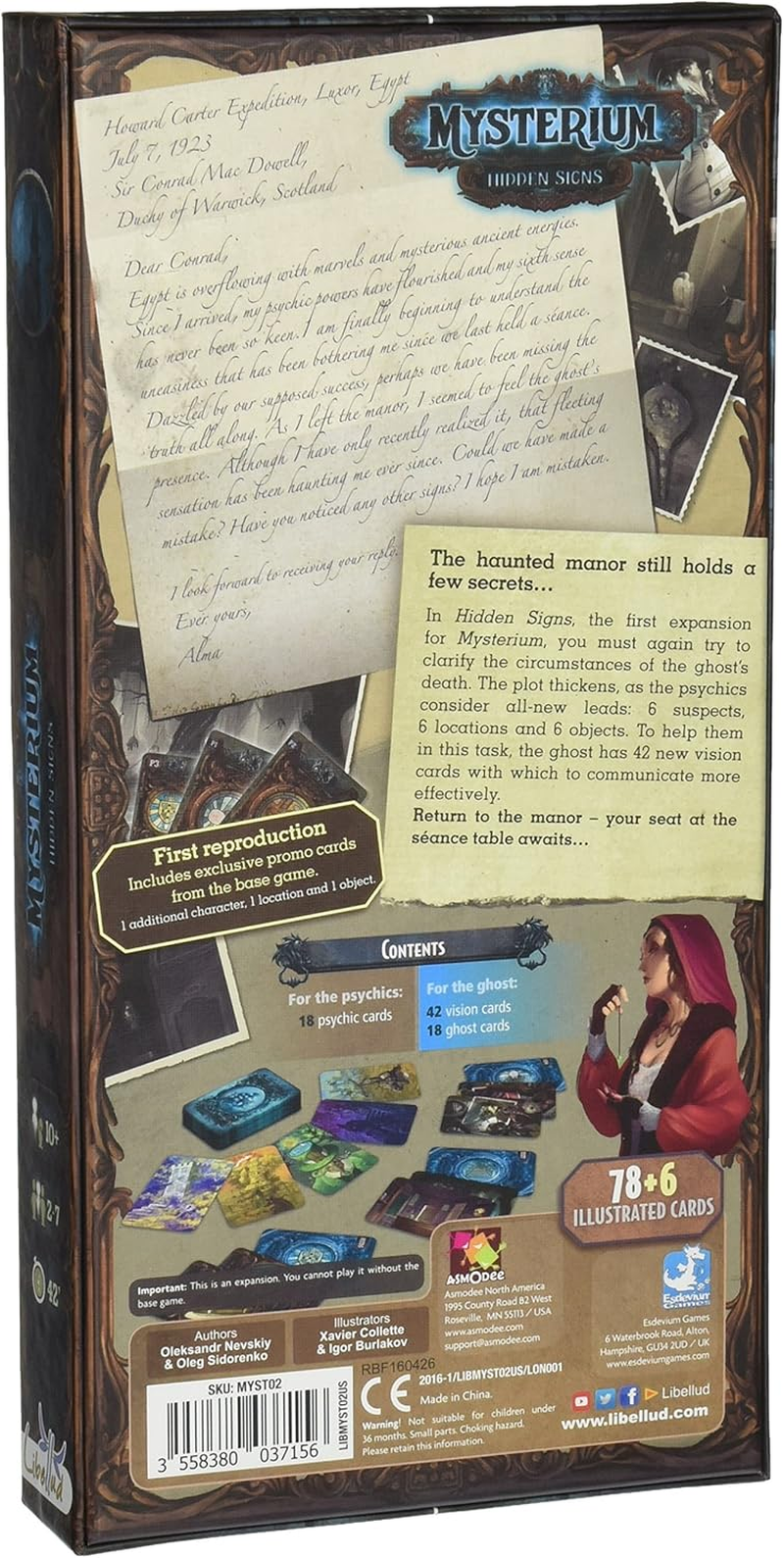 Asmodee 28323 Mysterium Hidden Signs Card Game image number 1