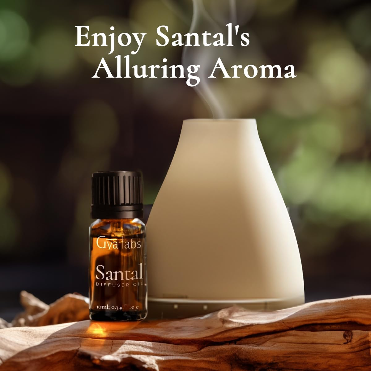Gya Labs Santal Diffuser Oil Fragrance Oil Blend - Natural Aromatherapy Sandalwood Essential Oils for Home - Santal Perfume for Car & Office Diffuser Scent (10 Ml) image number 4