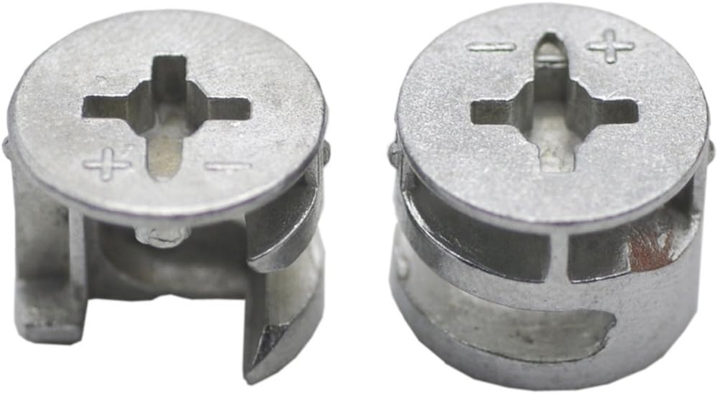 20 PCS Furniture Connecter Cam Lock Fittings 15Mm X 12Mm for Cabinet Drawer Dresser and Wardrobe Furniture Panel Connecting image number 2