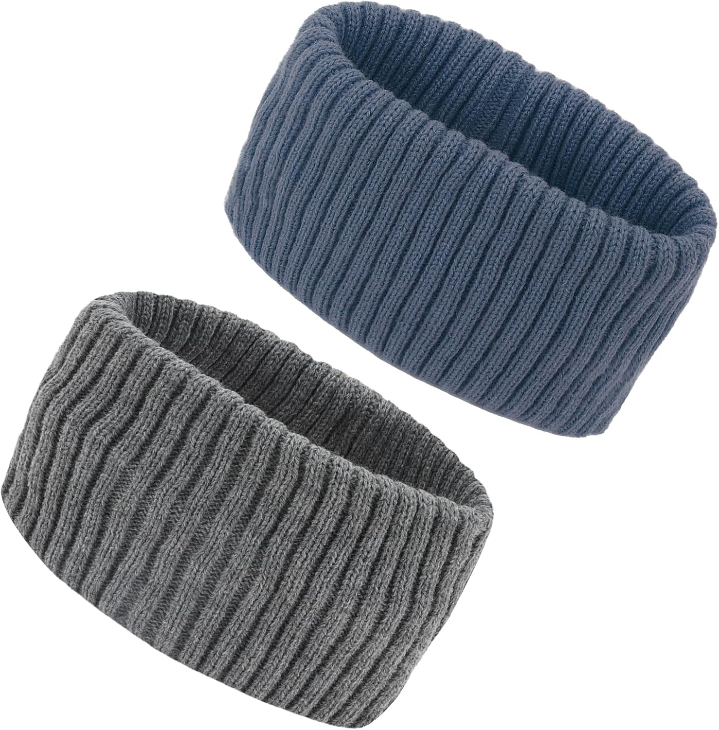 YISSION Winter Headbands for Women Non Slip Wide Headbands Thick Knit Head Bands Black White Headband Soft Ear Warmer Hairbands Hair Accessories for Women Girls