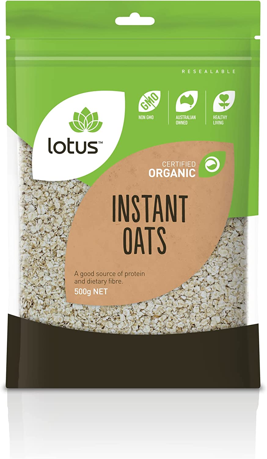 Lotus Organic Instant Oats, 500 G image number 3