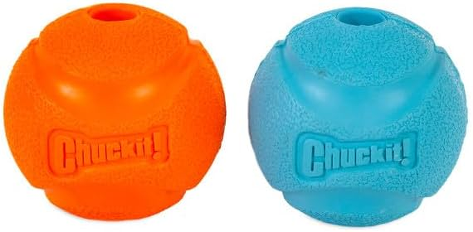 Chuckit! 19400 Fetch Ball, Medium, 2.5", 2 Pack, Assorted Orange & Blue