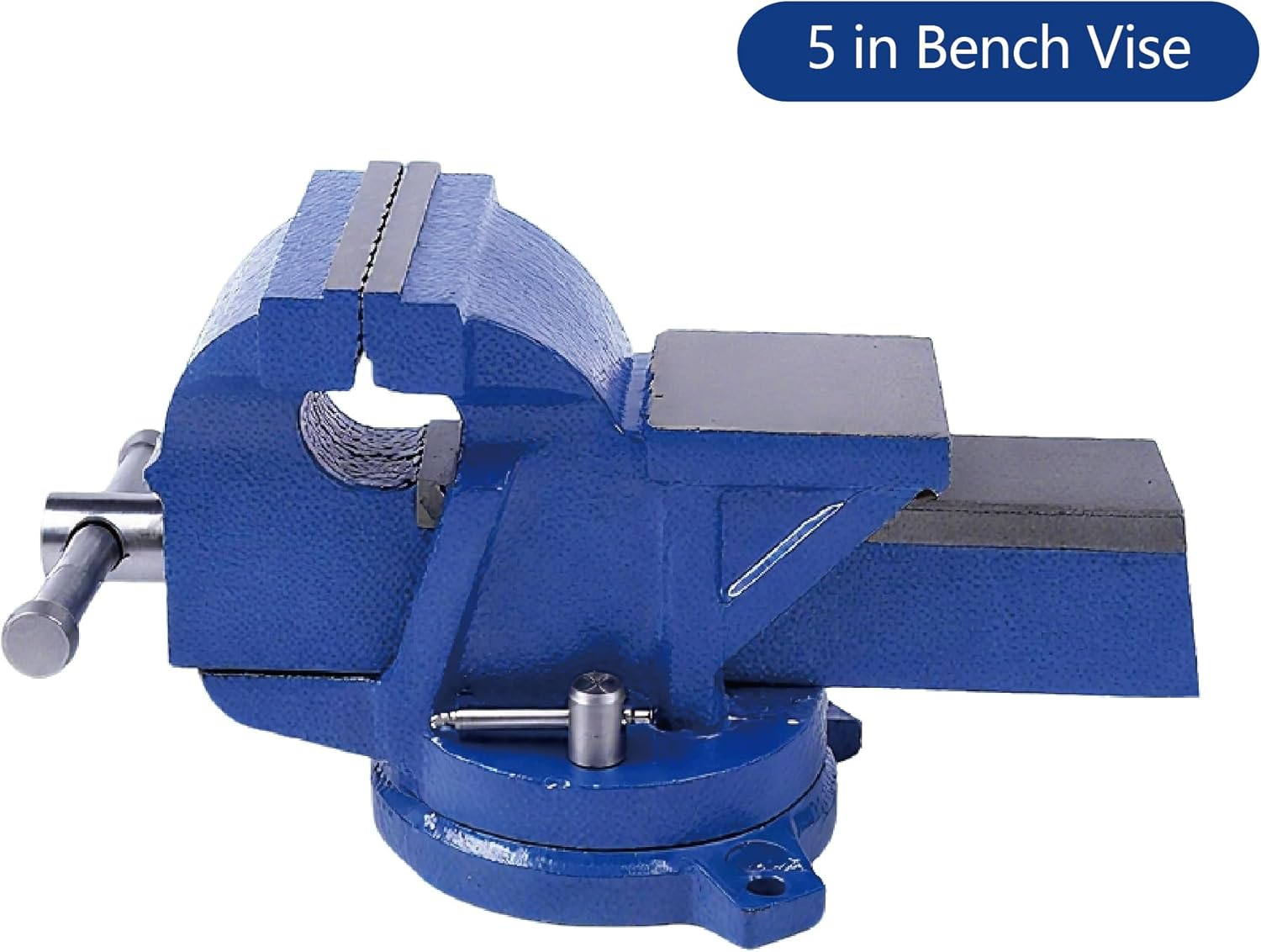 SALESBAY 5" Bench Vise Multi-Purpose Heavy Duty Ductile Iron 360&deg; Swivel Base image number 5