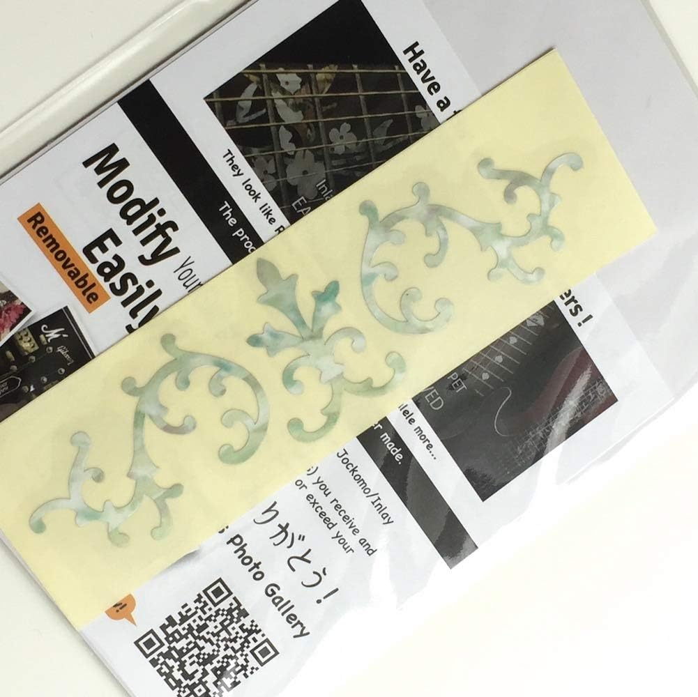 Inlaystickers for Guitars & Bass - SRV Vines (Stevie Ray Vaughan) - White Pearl image number 1