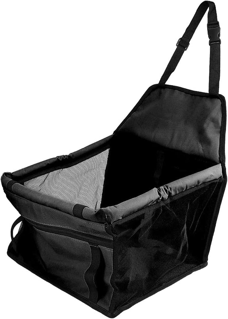 Breathable Oxford Fabric Car Pet Dog Seat Cover with Mesh Basket Black Simple to Install Easy to Store and Suitable for Most Cars