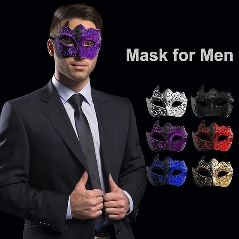 Masquerade Mask for Couples Lace Eye Mask Venetian Halloween Mask Party Ball Prom Mask Costume Mardi Gras Mask image number 5