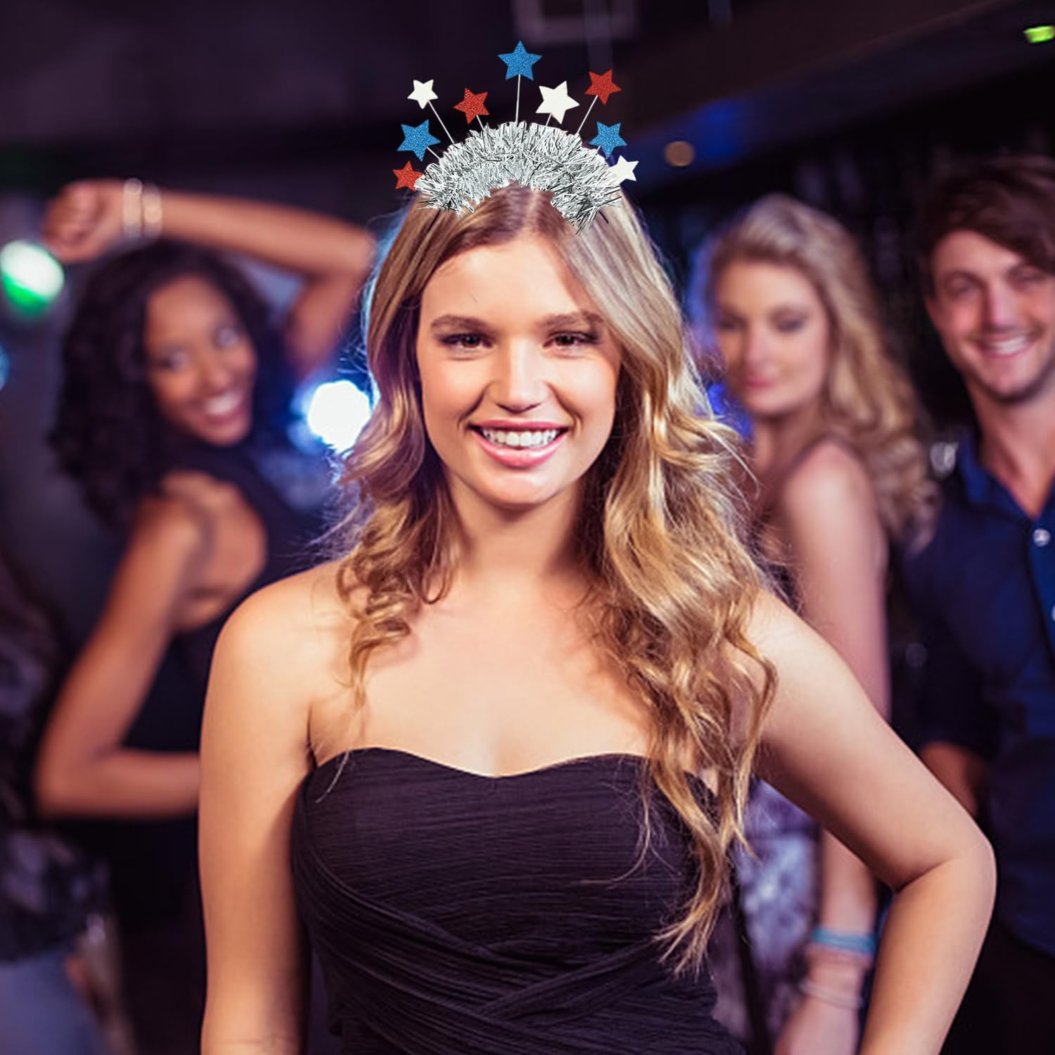 Pack of 2 Star Hair Bands, Exquisite Shiny Headpiece, Party Photo Props, Holiday Hair Accessories, Suitable for Birthday Parties and Banquets image number 5