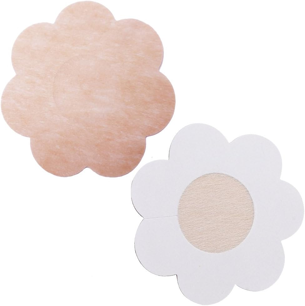 10 Pairs Non Woven Adhesive No Show Breast Petal Pasties Disposable Nipple Covers (Flower) image number 1