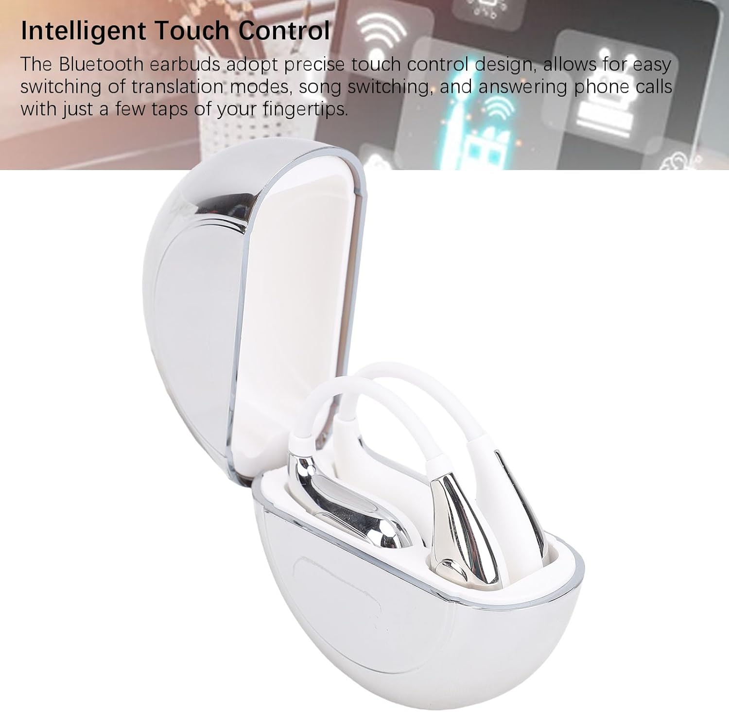 MENDUNER AI Translation Earbuds Real Time, 164 Languages, 6 Translation Modes, Intelligent Touch Control, Noise Canceling, 5H Continue Translating, 48 Hours Charging Case Battery.