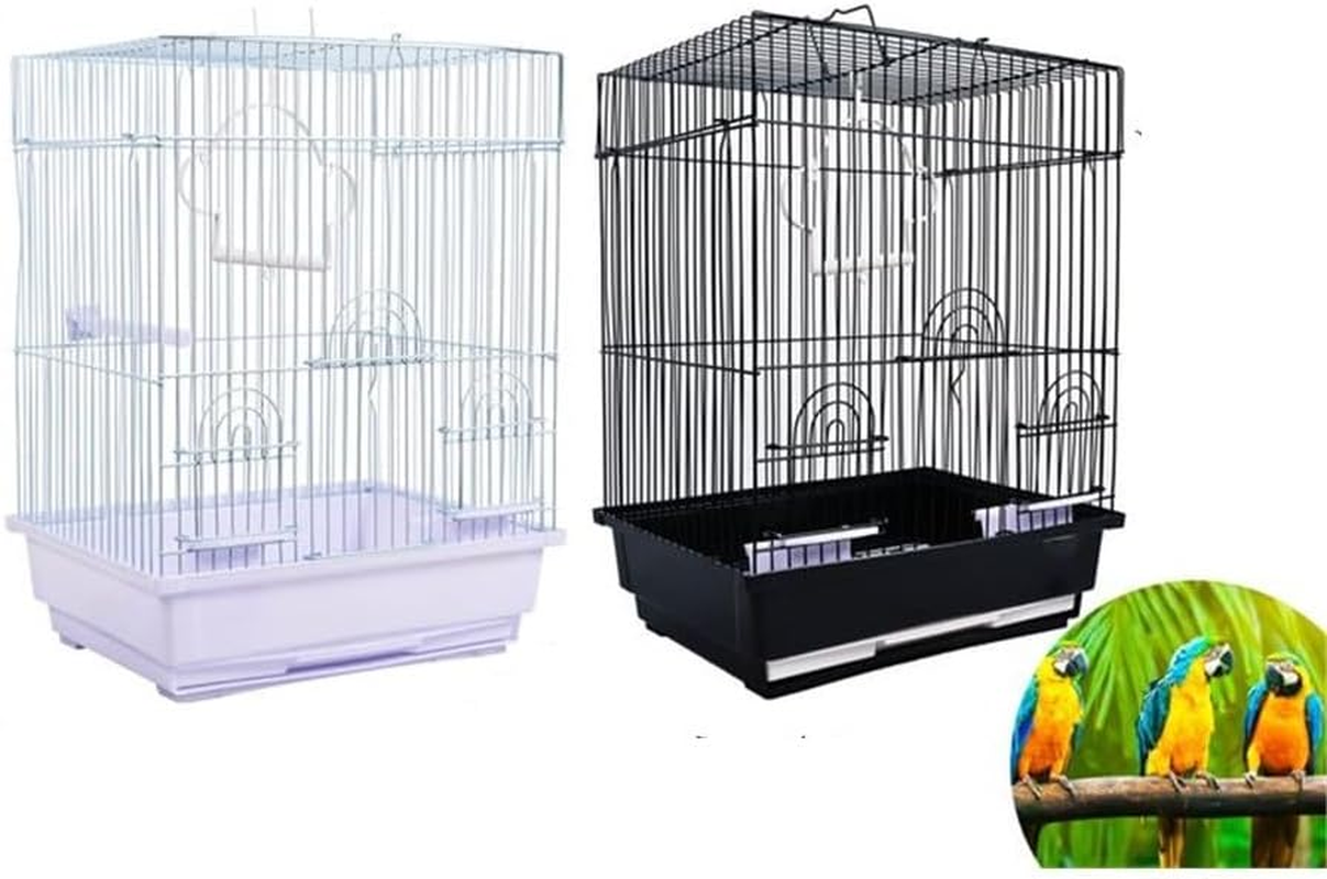 1SET Bird Cages Bird Cage Pet Cages Aviary Travel Budgie Parrot Toys Differnce Design/Size (1X 30X23X39Cm PET-1542) image number 2