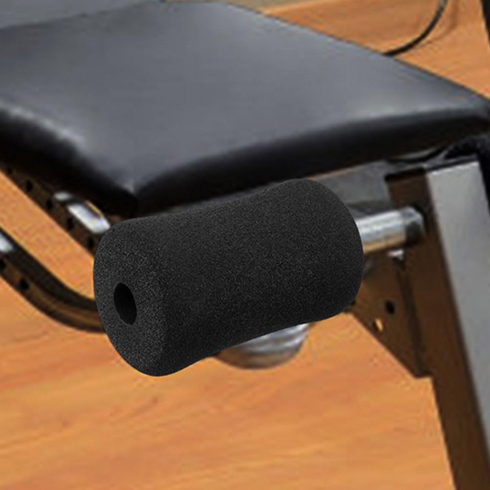 BESPORTBLE 6Pcs Black Foam Foot Pads for Leg Extension Weight Bench, Universal Sponge Covers for Home Gym Workout Bench, Protects Ankles and Legs from Pressure and Friction